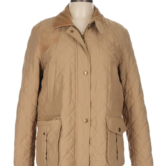 Lauren by Ralph Lauren Tan Quilted Barn Jacket - Picture 1 of 5